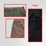 Bobson Japanese Men's Basic Non-Denim Jogger Pants Mid Waist 194275 (Taupe)