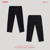 Bobson Japanese Men's Basic Non-Denim Cargo Pants Mid Waist 193723 (Black)