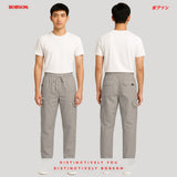 Bobson Japanese Men's Basic Non-Denim Cargo Pants Mid Waist 193723 (Off White)