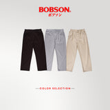 Bobson Japanese Men's Basic Non-Denim Jogger Pants Mid Waist 194262 (Light Khaki)