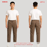Bobson Japanese Men's Basic Non-Denim Cargo Pants Mid Waist 191431 (Beige)