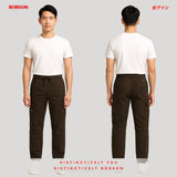 Bobson Japanese Men's Basic Non-Denim Cargo Pants Mid Waist 191431 (Fatigue)