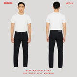 Bobson Japanese Men's Basic Denim Pants Classic Fitting Mid Waist 189398 (Black)