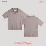 Bobson Japanese Ladies Basic Collared Shirt Regular Fit 185209 (Taupe)