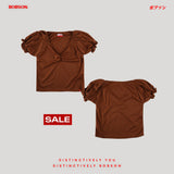 Bobson Japanese Ladies Basic Tees Boxy Fit 158131-U (Brown)