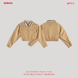 Bobson Japanese Ladies Basic Jacket Crop Fit 182288 (Bleach Sand)