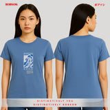 Bobson Japanese Ladies Basic Tees Regular Fit 184090 (Blue Glow)