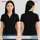 Bobson Japanese Ladies Basic Collared Shirt Slim Fit 188451 (Black)