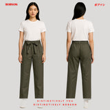 Bobson Japanese Ladies Basic Non-Denim Drawstring Pants 170589-U (Sage)