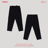 Bobson Japanese Ladies Basic Non-Denim Drawstring Pants 170589-U (Black)