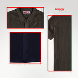 Bobson Japanese Men's Basic Woven Shirt Comfort Fit 187039 (Navy)