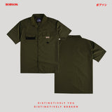 Bobson Japanese Men's Basic Woven Shirt Comfort Fit 168194 (Fatigue)