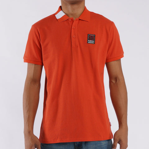 Bobson Men's Basic Collared Casual Apparel Trendy Fashion High Quality Fashionable Polo shirt For Men Slim Fit 104392 (Orange)
