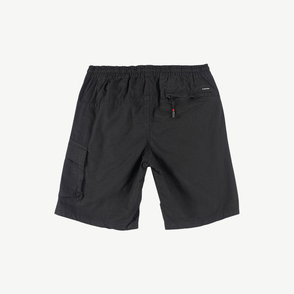 Bobson Japanese Men's Basic Non-Denim Cargo short for Men Trendy Fashion High Quality Apparel Comfortable Casual short for Men Mid Rise 127689 (Black)