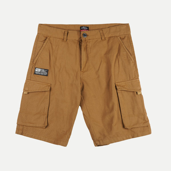 Bobson Japanese Men's Basic Non-Denim 5 pocket Cargo Shorts for Men Trendy Fashion High Quality Apparel Comfortable Casual short for Men 127246 (Khaki)