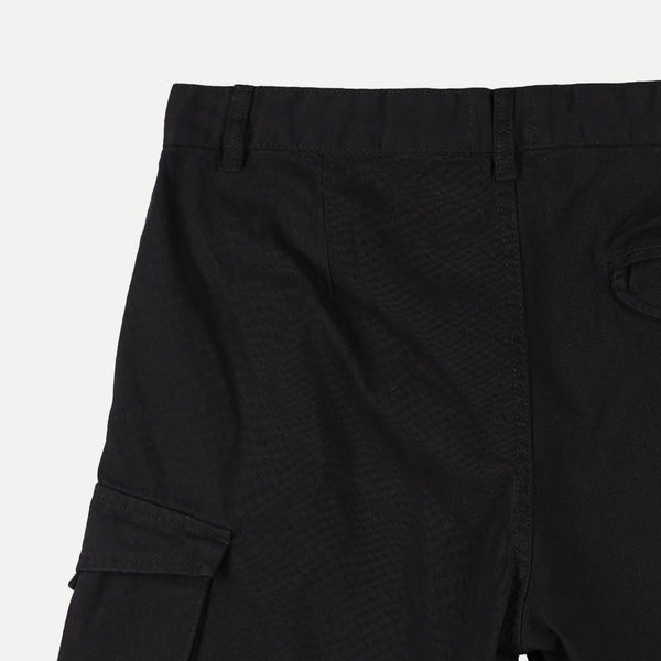 Bobson Japanese Men's Basic Non-Denim Cargo Shorts for Men Trendy Fashion High Quality Apparel Comfortable Casual Short for Men 127224 (Black)