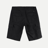 Bobson Japanese Men's Basic 6 Pocket Non-Denim Cargo short for Men Mid Waist Trendy Fashion High Quality Apparel Comfortable Casual short for Men 125065 (Black)