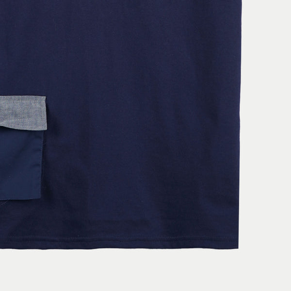 Bobson Japanese Men's Basic Round Neck Shirt for Men Trendy Fashion High Quality Apparel Comfortable Casual Tees for Men Comfort Fit 146749 (Navy)