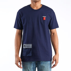 Bobson Japanese Men's Basic Round Neck Shirt for Men Trendy Fashion High Quality Apparel Comfortable Casual Tees for Men Comfort Fit 146749 (Navy)