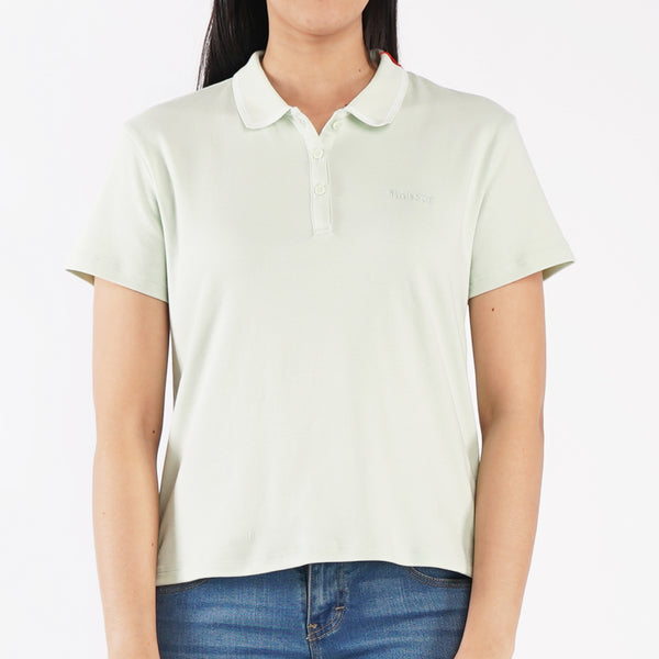 Bobson Japanese Ladies Basic Polo Shirt for Women Trendy Fashion High Quality Apparel Comfortable Casual Collared Shirt for Women Relaxed Fit 128884 (Light Green)