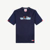 Bobson Japanese X Tom and Jerry Men's Basic Oversized Indigo T Shirt Trendy Fashion High Quality Apparel Comfortable Casual Top for Men Oversized 133514 (Dark Wash)