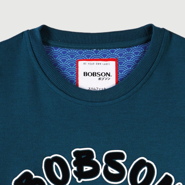 Bobson Japanese Men's Basic Round Neck T shirt for Men Graphic Design Trendy Fashion High Quality Apparel Comfortable Casual Top for Men Boxy Fit 116773 (Teal)