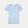 Bobson Japanese Ladies Basic Round Neck T shirt for Women with chest pocket Trendy Fashion High Quality Apparel Comfortable Casual Tees for Women Regular Fit 123454 (Chambray Blue)