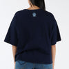 Bobson Japanese X Tom and Jerry Ladies Basic Boxy fit Indigo T-shirt Trendy Fashion High Quality Apparel Comfortable Casual Top for Women 134890 (Dark Wash)
