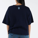 Bobson Japanese X Tom and Jerry Ladies Basic Boxy fit Indigo T-shirt Trendy Fashion High Quality Apparel Comfortable Casual Top for Women 134890 (Dark Wash)