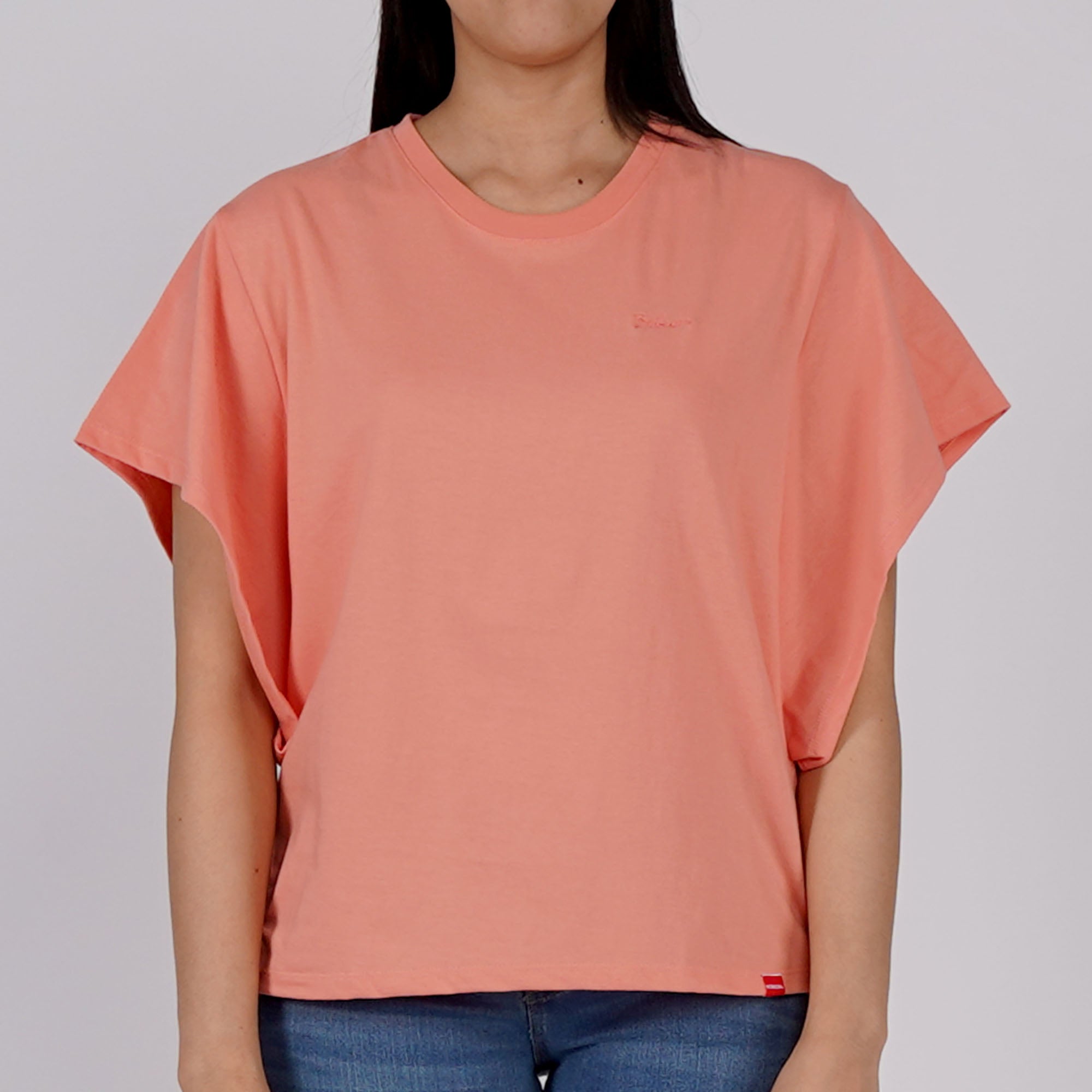 Bobson Japanese Ladies Basic Round Neck T shirt For Women Trendy Fashion High Quality Apparel Comfortable Casual  Tees Relaxed Fit 142177 (Burnt Coral)