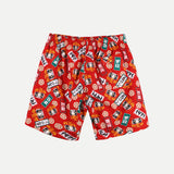 Bobson Japanese Men's Basic Non-Denim Swim short for Men Trendy Fashion High Quality Apparel Comfortable Casual short for Men 125786 (Red)