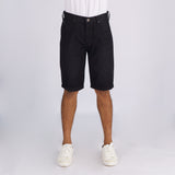Bobson Japanese Men's Basic Denim Tapered Short Trendy Fashion High Quality Apparel Comfortable Casual short Mid Waist 150792 (Black)