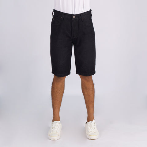 Bobson Japanese Men's Basic Denim Tapered Short Trendy Fashion High Quality Apparel Comfortable Casual short Mid Waist 150792 (Black)