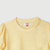 Bobson Japanese Ladies Basic Tees Garterized Sleeves Trendy Fashion High Quality Apparel Comfortable Casual Blouse for Women Regular Fit 140104 (Yellow Gold)