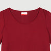 Bobson Ladies Basic Round Neck Tees for Women Trendy Fashion High Quality Apparel Comfortable Casual Blouse for Women Boxy Fit 141870-U (Maroon)