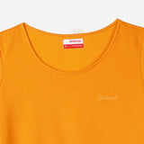 Bobson Ladies Basic Round Neck Tees for Women Trendy Fashion High Quality Apparel Comfortable Casual Blouse for Women Boxy Fit 141870-U (Yellow Gold)