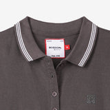 Bobson Ladies Basic Collared Shirt for Women Trendy Fashion High Quality Apparel Comfortable Casual Polo Shirt for Women Regular Fit 137470-U (Pavement)