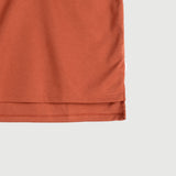 Bobson Japanese Ladies Basic V Neck Tees for Women Trendy Fashion High Quality Apparel Comfortable Casual Top for Women Relaxed Fitting 133313-U (Rust)