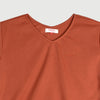 Bobson Japanese Ladies Basic V Neck Tees for Women Trendy Fashion High Quality Apparel Comfortable Casual Top for Women Relaxed Fitting 133313-U (Rust)