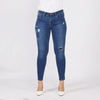 Bobson Japanese Ladies Basic Denim Mom jeans for Women Trendy Fashion High Quality Apparel Comfortable Casual Pants for Women Slim Fit Mid Waist 149147 (Medium Shade)