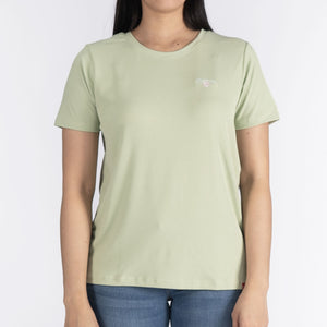Bobson Japanese Ladies Basic Tees Round Neck Top for Women Trendy Fashion High Quality Apparel Comfortable Casual Shirt for Women Boxy Fit 111073-U (Light Green)