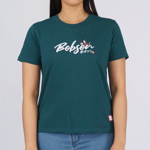 Bobson Japanese Ladies Basic Tees Round Neck for Women Trendy Fashion High Quality Apparel Comfortable Casual T Shirt for Women Boxy Fit 137015 (Teal)