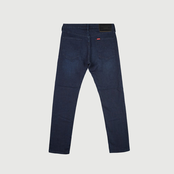 Bobson Japanese Men's Basic Denim Pants for Men Trendy Fashion High Quality Apparel Comfortable Casual Jeans for Men Super Skinny Mid Waist 150386-U (Dark Shade)