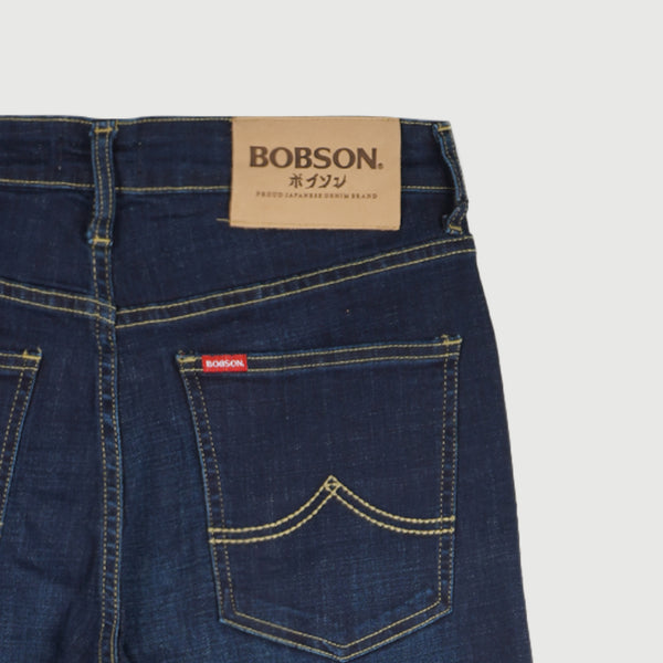 Bobson Japanese Men's Basic Denim Pants for Men Trendy Fashion High Quality Apparel Comfortable Casual Jeans for Men Super Skinny Mid Waist 150529-U (Dark Shade)