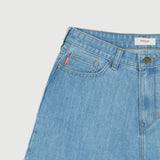 Bobson Japanese Ladies Basic Denim Mom short for Women Trendy Fashion High Quality Apparel Comfortable Casual Short for Women Mid Waist 148323 (Light Shade)