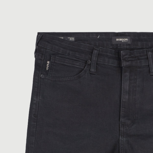 Bobson Japanese Men's Basic Denim Pants for Men Trendy Fashion High Quality Apparel Comfortable Casual Jeans for Men Super skinny Mid Waist 152552 (Black)