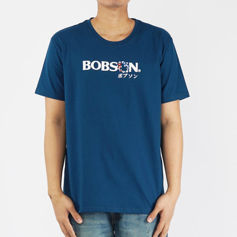 Bobson Japanese Men's Basic Round Neck Tees for Men Trendy fashion High Quality Apparel Comfortable Casual Top for Men Slim Fit 147522-U (Poseidon)