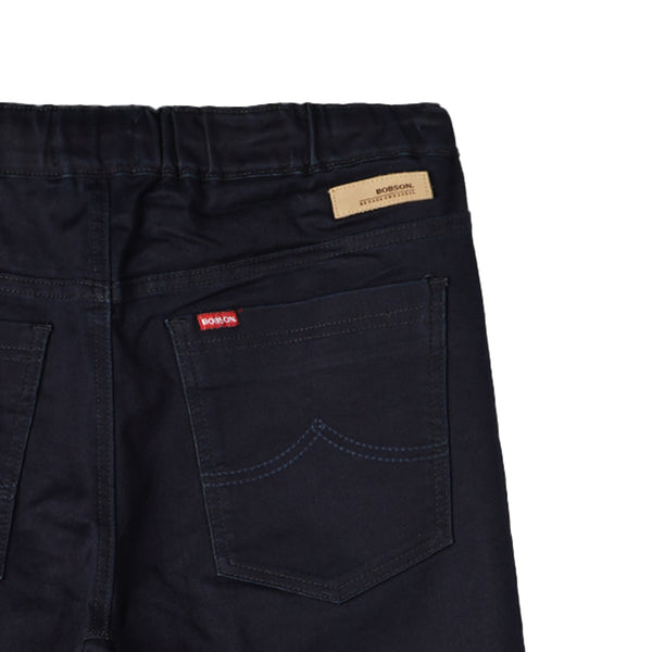 Bobson Japanese Men's Basic Denim Jogger Jeans Trendy fashion High Quality Apparel Comfortable Casual Jogger Pants for Men Mid Waist 151074-U (Dark Shade)