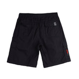 Bobson Japanese Men's Basic Non-Denim Jogger Short Trendy fashion High Quality Apparel Comfortable Casual Short for Men Mid Waist 135702 (Black)