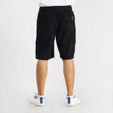 Bobson Japanese Men's Basic Non-Denim Jogger Short Trendy fashion High Quality Apparel Comfortable Casual Short for Men Mid Waist 135702 (Black)
